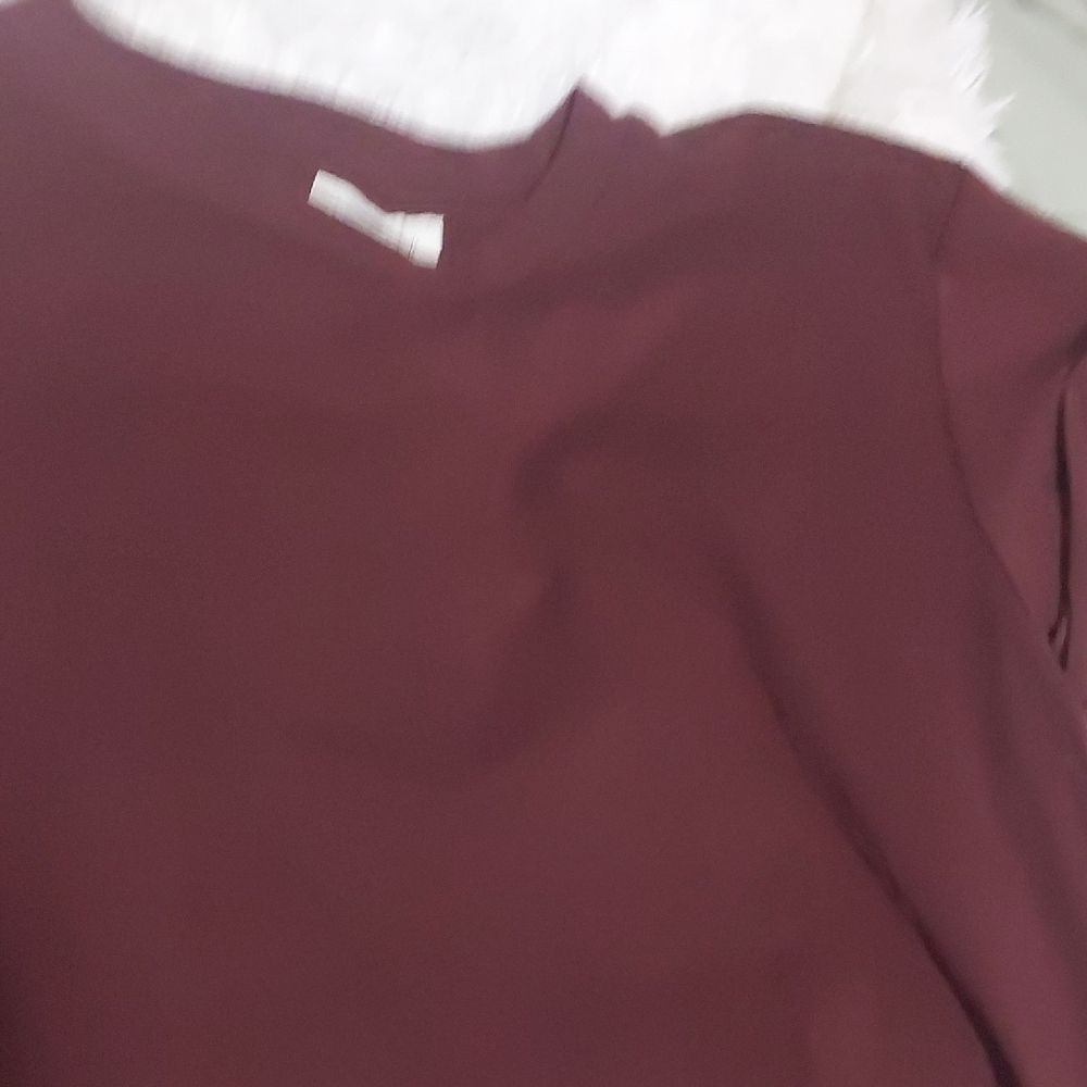 Burgundy Short Sleeve Top